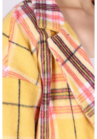 Armonika Kadın Hardal Erkek Yaka Yanları Yırtmaçlı Oversize Ceket Arm-26k001009 Armonika Kadın Hardal Erkek Yaka Yanları Yırtmaçlı Oversize Ceket Arm-26k001009