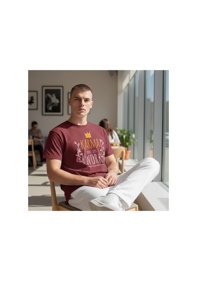 Urbantrendstore Unisex Tatil Ve Basic Oversize Fit Rahat Geniş Salaş T-shirt Günlük Tişört Bordo