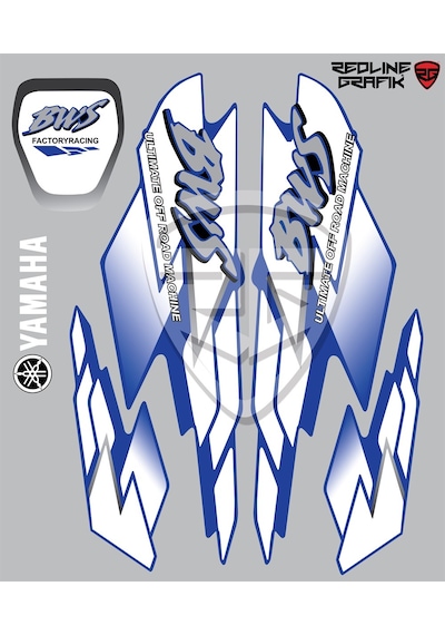 Motosiklet Sticker Seti Yamaha Bws 100 Mavi