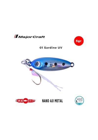 Major Craft Nano Aji Metal 5.0gr 23mm 01 Sardine Uv