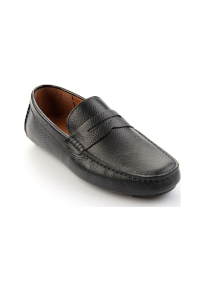 Bambi Siyah Hakiki Deri Erkek Loafer Ayakkabı E01547009740 Siyah