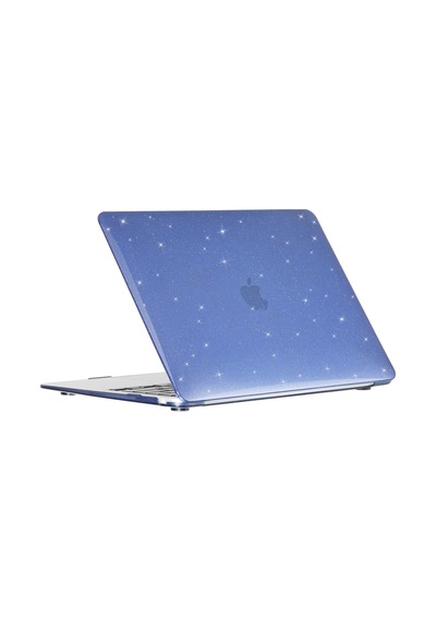 Arabulalaca Apple Uyumlu MacBook Pro 14 A2779 2023 Parlak Simli Mavi Kılıf