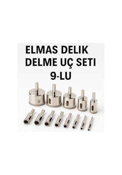 Merttools 9 Parça Elmas Kaplama Delik Delme Uç Seti 6 30 Mm