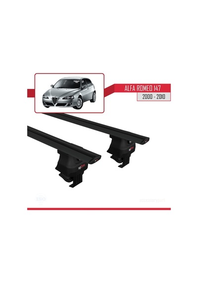Alfa Romeo 147 2000-2010 Arası İle Uyumlu Ace-4 Ara Atkı Tavan Barı Siyah