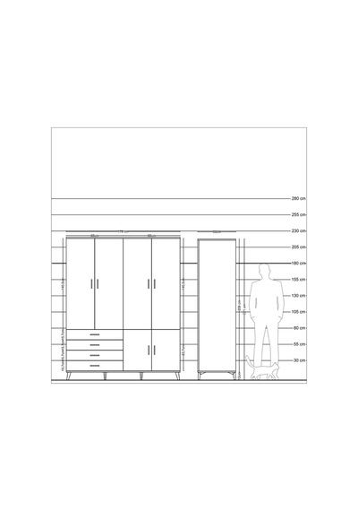 Kronos Gardrop 7 Raflı 4 Çekmeceli Tek Askılı 176x59x221 Antrasit-antrasit Antrasit Kronos Gardrop 7 Raflı 4 Çekmeceli Tek Askılı 176x59x221 Antrasit-antrasit Antrasit
