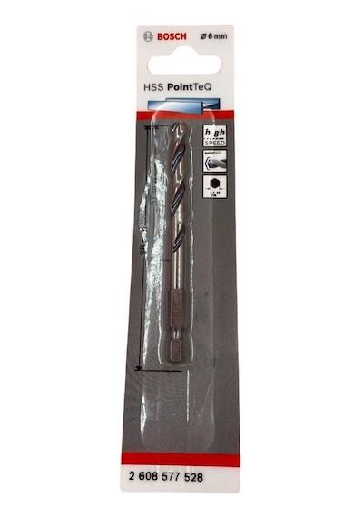 Bosch Point Teq Altıgen Şaftlı Hss Matkap Ucu 6 Mm