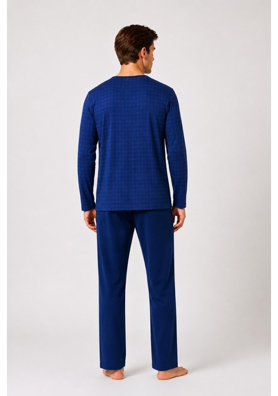 Gd Goldoremi Premium Erkek Büyük Beden Rahat Kalıp %100 Pamuklu Desenli Uzun Kollu Pijama Takım Lacivert Gd Goldoremi Premium Erkek Büyük Beden Rahat Kalıp %100 Pamuklu Desenli Uzun Kollu Pijama Takım Lacivert