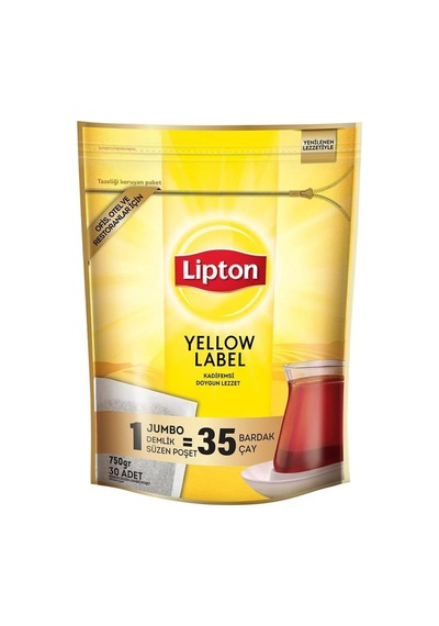 Lipton Yellow Label Jumbo Demlik Poşet Çay 30'lu X 25 Gr