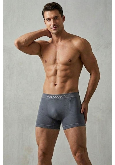 Fit Women Dikişsiz Nefes Alabilen Rahat Bol Kesim Erkek Boxer 2014 Gri