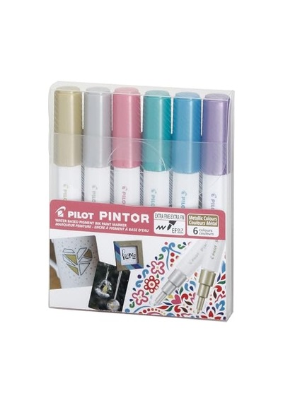 Pıntor-ef-6 Color Set Metalik 124-Pembe