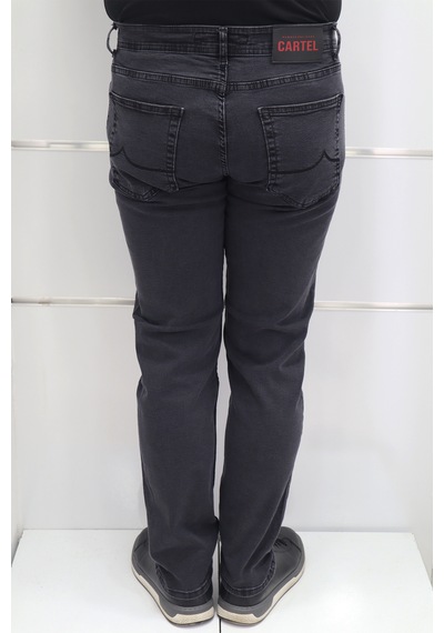 Denim Cartel Dmctekstil Erkek Füme Normal Bel Dar Kalıplı Boru Paça Jean Pantolon Füme
