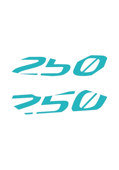 Cfmoto 250sr Orta Şase 250 Yazı Sticker Etiket Modeli Turkuaz