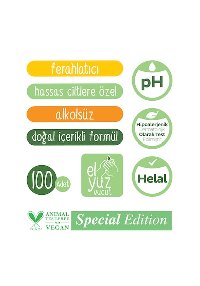 Sleepy Natural Kişisel Bakım Havlusu 100 Yaprak Tekli