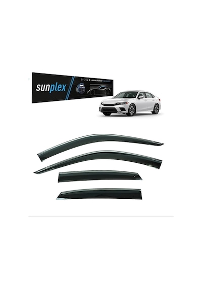 Sunplex Kromlu Cam Rüzgarlığı Honda Civic 2022-2025 İle Uyumlu