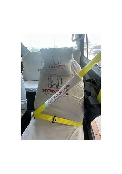 Honda Baskılı Oto Servis Kılıfı, Kemer Pedi, Yastık Takımı Beyaz Beyaz