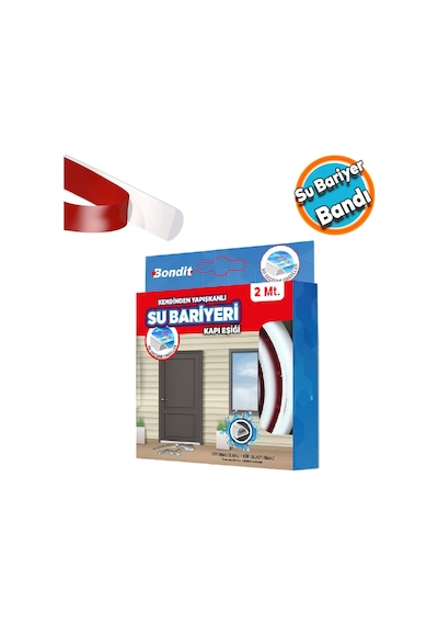 Su Bariyeri Kapı Altı Sızdırmaz Su Tutucu Yapışkanlı Slikon Bant Bandı 2 Metre Bnd01020015