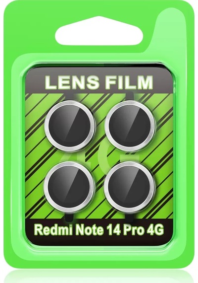 Newface Xiaomi Redmi Note 14 Pro 4g Raze Metal Kamera Lens - Gümüş