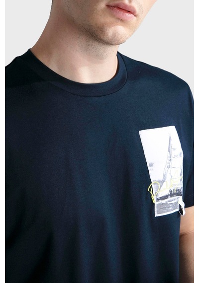 Paul & Shark Erkek T Shirt 24411064 013 Lacivert Lacivert