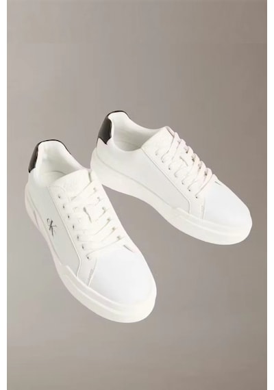 Calvin Klein Chunky Cupsole Bağcıklı Deri Kadın Siyah Sneaker Yw0yw01947-06x Siyah