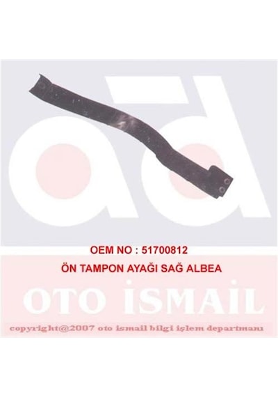 Bırlık 0020 Ön Tampon Ayağı Sağ Albea - Palıo 210020 51700812