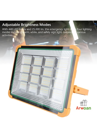 Arwoan 300w Led Projektör Ip67 Dış Mekan Su Geçirmez Bahçe, Şantiye Ve Fabrika Aydınlatma Beyaz Işık Floodlight
