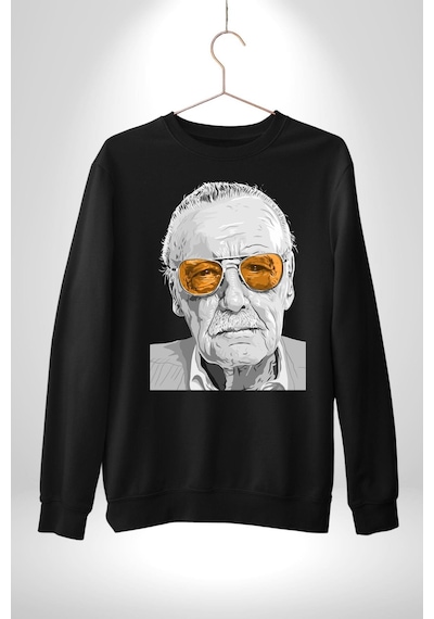 Stan Lee Unisex Siyah Sweatshirt Siyah