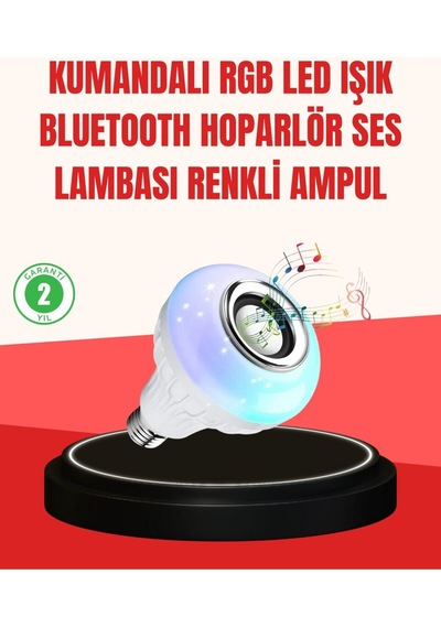 Akıllı Led Ampul E27 Uyumlu Ve Müzik Çalarlı Tasarım - Af3372-8492 Renkli