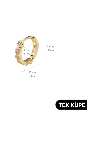 Goldkupe 14 Ayar Altın Tek Halka Küpe 0,60 Gr-6328