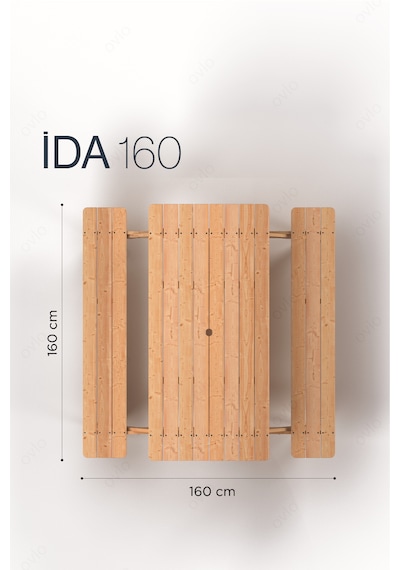 Bahçe Bankı İda S 160 6 Kişilik Arkalıklı Rahat Ve Şık Tasarım Teak