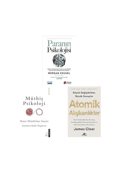 Paranın Pısıkolojısı + Atomık Alıskanlıklar + Muthıs Psıkolojı 3 Set