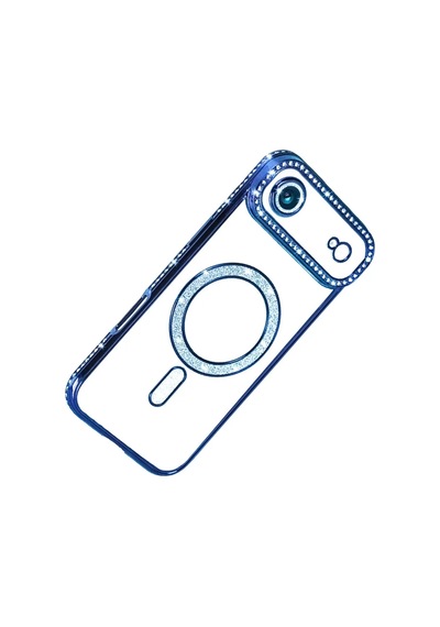 Apple İphone 17 Air Joke Simli Magneticsafe Kılıf - Mavi 0.2M-Çok Renkli