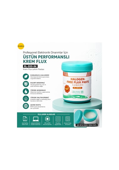 Rl-559-ım Halojensiz Kalıntısız Bga Smd Krem Flux Lehim Pastası 100 Gr