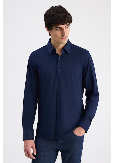 D'S Damat Ds Damat Slim Fit Lacivert Örme Gömlek 6hf02g801281m Çok Renkli D'S Damat Ds Damat Slim Fit Lacivert Örme Gömlek 6hf02g801281m Çok Renkli