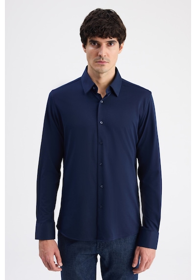 D'S Damat Ds Damat Slim Fit Lacivert Örme Gömlek 6hf02g801281m Çok Renkli D'S Damat Ds Damat Slim Fit Lacivert Örme Gömlek 6hf02g801281m Çok Renkli