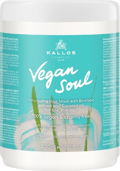 Kallos Cosmetics Vegan Soul İnce Telli Saç için Saç Maske 1 L