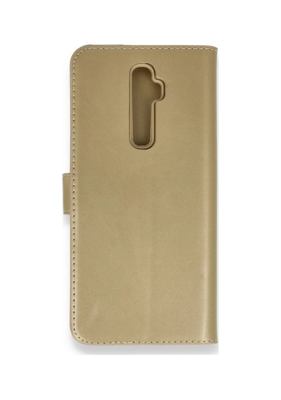 Oppo Reno 2z Uyumlu Kılıf Trend S Plus Kapaklı Kılıf - Gold