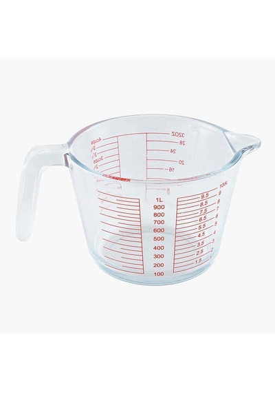 Borox Kulplu Cam Beher  Multi Ölçekli  Cam Ölçü Kabı 1000 ML 4 Cup