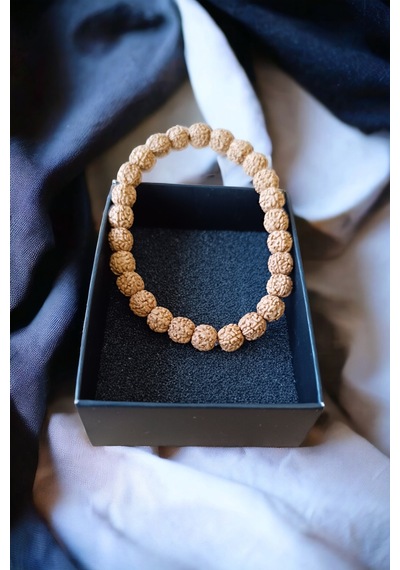 Rudraksha Tohumu Bileklik 8mm Orijinal Doğal Hafif Bileklik Rudraksha Tohumu Asetat Kutu Asetat Kutu
