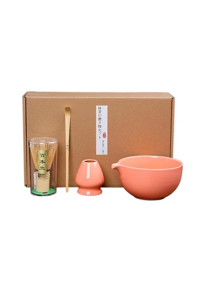 Matcha Seti, Matcha Çırpıcısı Chasen , Whisk Tutucu, Matcha Kasesi Ve Geleneksel Bambu Ölçü Kaşığı