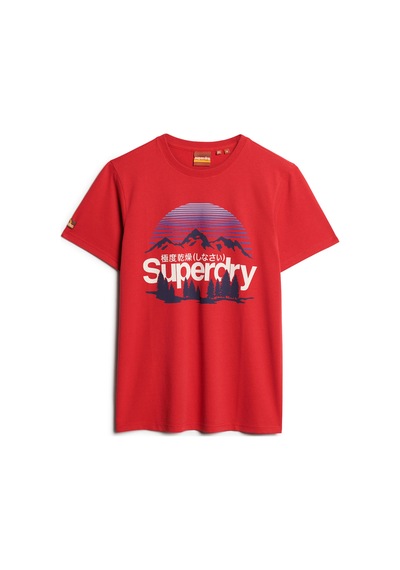 Superdry Bisiklet Yaka Baskılı Kırmızı Erkek T-shirt M1011982a9qz Great Outdoors Graphıc