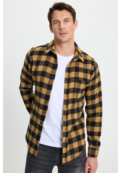Tudors Erkek Slim Fit Dar Kesim Uzun Kollu Cepli Kareli Dama Desenli Kışlık Oduncu Gömlek-41692 Çok Renkli Tudors Erkek Slim Fit Dar Kesim Uzun Kollu Cepli Kareli Dama Desenli Kışlık Oduncu Gömlek-41692 Çok Renkli