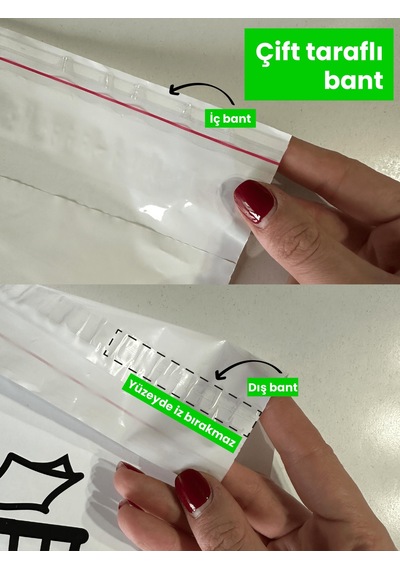 Tek Kullanımlık Meybuz Poşeti 40 Adet 5.5x22 Cm Kendinden Yapışkanlı 5 Adet Çöp Torbası Hediye