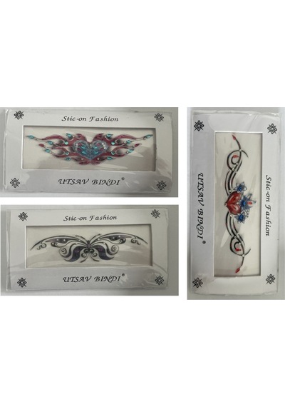 Airbrush Tattoo Taşlı Yapıştırma Dövme 3'lü Set8