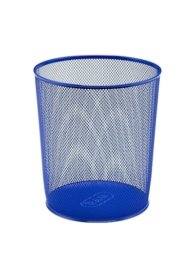 854 10 Lt Metal Tam Perforeli Lacivert Çöp Kovası 10l Siyah