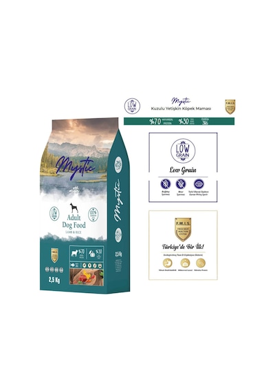 Mystic Az Tahıllı Yetişkin Köpek Maması Kuzulu 2,5 Kg