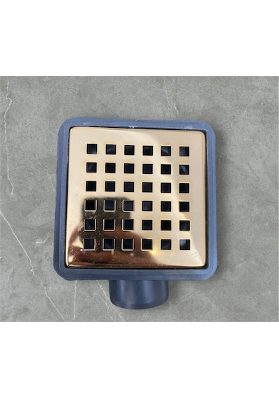 İsaoğlu Yapı Gold Banyo Gider Süzgeci 10 10 Pirinc Banyo Gideri Gold Renk Koku Giderici Gold Altın