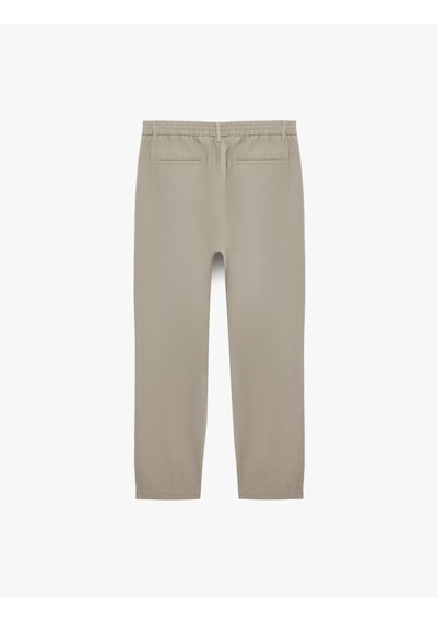 Koton Regular Fit Beli Lastikli Düğmeli Düz Paça Keten Karışımlı Chino Yazlık Pantolon Gri 6sam40003hw Koton Regular Fit Beli Lastikli Düğmeli Düz Paça Keten Karışımlı Chino Yazlık Pantolon Gri 6sam40003hw