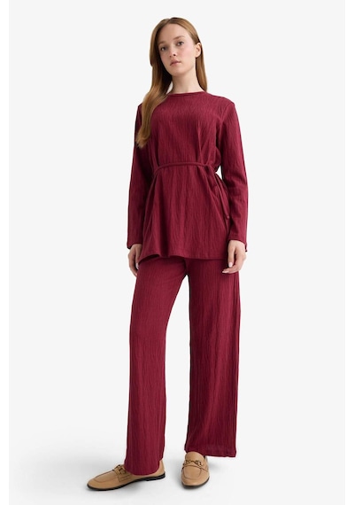 Defacto Wide Leg Geniş Paça Pantolon F6368ax25aubr115 Bordo