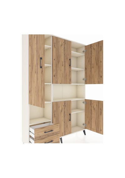 Arges Dolap 10 Raflı 2 Çekmeceli 5 Kapaklı 132x30x195 Aytaşı-çam/çam Atlas Çam/atlas Çam Arges Dolap 10 Raflı 2 Çekmeceli 5 Kapaklı 132x30x195 Aytaşı-çam/çam Atlas Çam/atlas Çam
