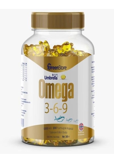 GreenStore Umbrella Omega 3 6 9 200 Kapsül